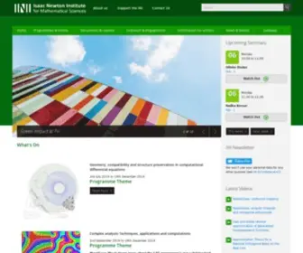 Newton.ac.uk(The isaac newton institute) Screenshot