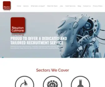 Newtoncolmore.com(Medical Devices Recruitment) Screenshot