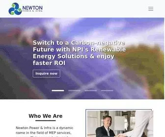 Newtonpower.in(Newton POWER AND INFRA) Screenshot