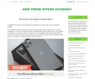 Newtrendoffers.com(Free iPhone XS Max giveaway 2019) Screenshot