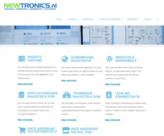 Newtronics.nl(Hosting, Webdesign, Domeinnamen, Magister en Somtoday applicatiebeheer) Screenshot