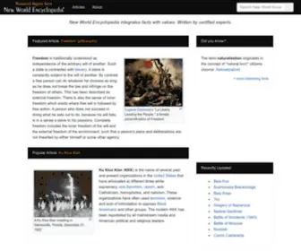 Newworldencyclopedia.org(Main Page) Screenshot