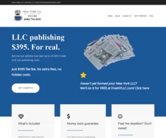 NewyorkllcPublishing.com(New York LLC Publishing $395 flat fee) Screenshot