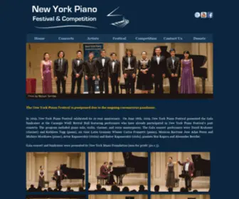 Newyorkpianofestival.com(New York Piano Festival and Competition) Screenshot