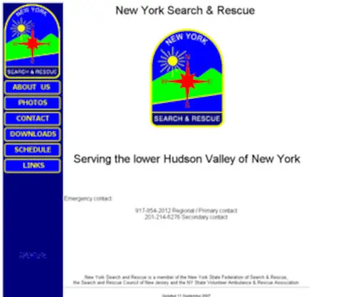 Newyorksearchandrescue.org(New York Search & Rescue) Screenshot