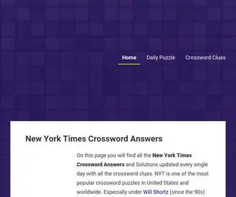 Newyorktimescrosswordanswers.org(New York Times Crossword Answers) Screenshot