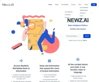 Newz.ai(Newz AI is a premier news & information curation service that successfully) Screenshot