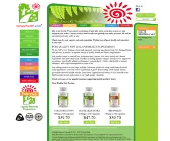 Newzealandpurehealth.com(New Zealand Pure Health Natural Health Supplements) Screenshot