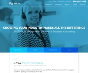 Nexa.com(24/7 Call Answering Services & Virtual Receptionists) Screenshot