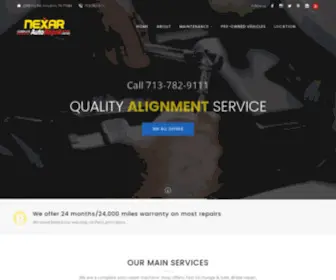 Nexarmotors.com(Houston complete auto repair shop and brakes) Screenshot