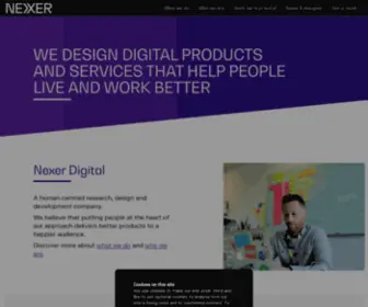 Nexerdigital.com(We design digital products and services that help people live and work better) Screenshot