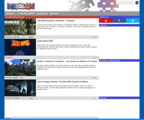 Nexgam.de(Von Pong bis heute) Screenshot