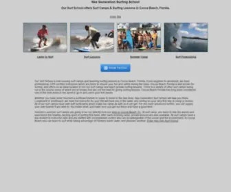 Nexgensurf.com(NexGen Surf School offers Surf Camps and Surfing Lessons in Cocoa Beach) Screenshot