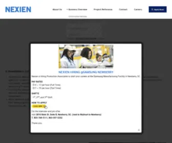 Nexien.com(Business Overview) Screenshot