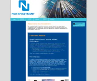 Nexinvestment.com(Nex Investment) Screenshot