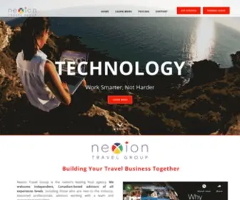 Nexioncanada.com(Nexion Travel Group) Screenshot