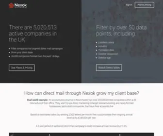 Nexok.co.uk(UK Company Data Exports) Screenshot