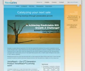 Nexsales.com(Catalyzing your Next Sale) Screenshot