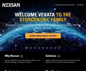 Nexsan.com(Nexsan changes everything by enabling business and government) Screenshot