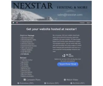 Nexstar.com(Shared Web Hosting by NEXSTAR) Screenshot