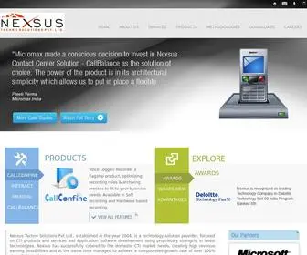 Nexsussolutions.com(Voice Logger System Software India Online Voice Recorder) Screenshot