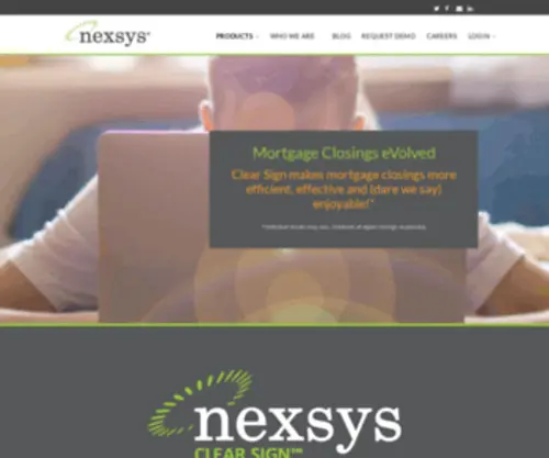 Nexsysclearsign.com(Nexsys Clear Sign) Screenshot