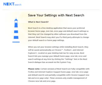 Next-Search.net(Save Your Settings with Next search) Screenshot