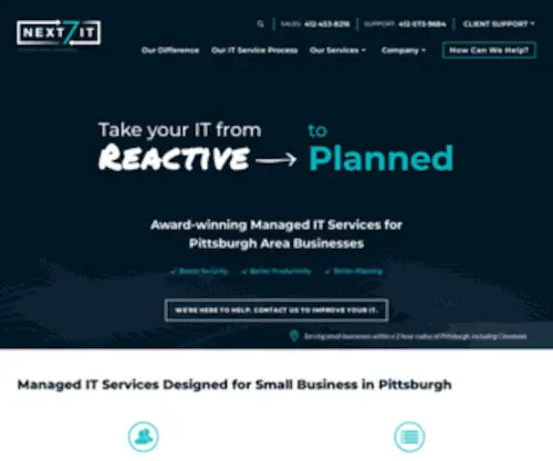 Next7IT.com(Pittsburgh Managed IT Services) Screenshot