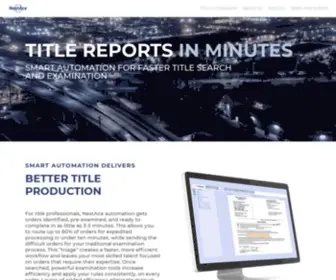 Nextace.com(Title Reports in Minutes) Screenshot