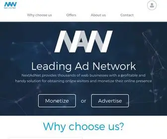 Nextadnet.com(Extra website revenues without any additional expenditure) Screenshot