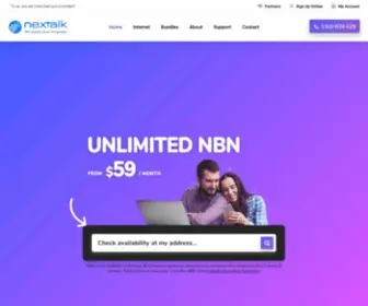 Nextalk.com.au(Experience truly simple unlimited NBN) Screenshot