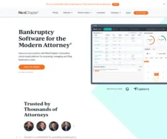 Nextchapterbk.com(Online Bankruptcy Software for Lawyers) Screenshot