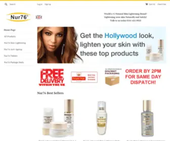 Nextdaycosmetics.com(Nur76 Skin Lightening Cream) Screenshot