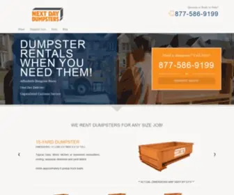 Nextdaydumpsters.com(Affordable Dumpster Rentals When You Need Them) Screenshot