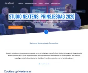 Nextens.nl(Totaaloplossingen op maat voor fiscaal en financieel professionals) Screenshot