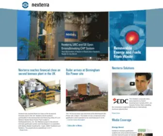 Nexterra.ca(Renewable Energy and Fuels from Waste) Screenshot