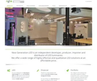 Nextgenerationled.be(Industrial and professional LED lighting) Screenshot