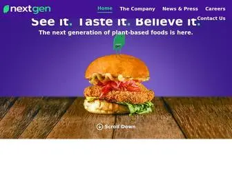 Nextgenfoods.sg(SEE IT. TASTE IT. BELIEVE IT. The next generation of plant based foods) Screenshot