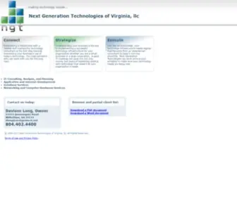 Nextgentech.net(Next Generation Technologies of Virginia) Screenshot