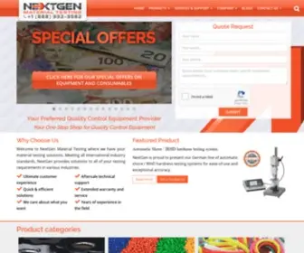 Nextgentest.com(NextGen Material Testing) Screenshot
