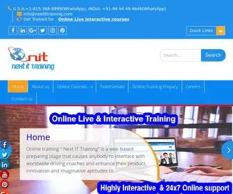 Nextittraining.com(Online training Next it training) Screenshot