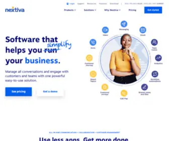 Nextiva.com(The Connected Conversation Platform for Businesses Nextiva) Screenshot