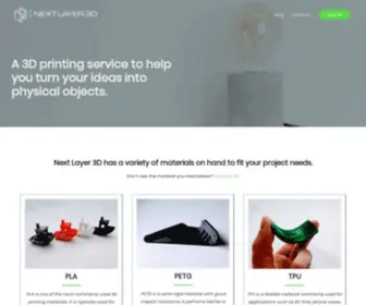 Nextlayer3D.com(3D Printing Service) Screenshot