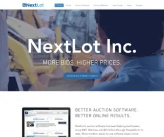 Nextlot.com(Online Auction Software for Webcast & Timed Auctions) Screenshot