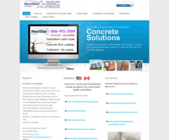 Nextstar.ca(NextStar Technologies Concrete crack repair products) Screenshot