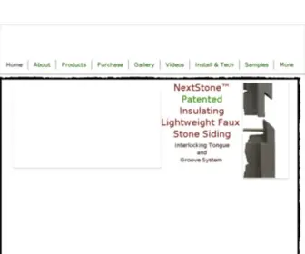 Nextstone.com(Faux Stone Siding) Screenshot