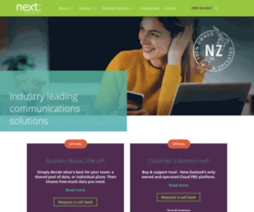 Nexttelecom.co.nz(Nexttelecom) Screenshot