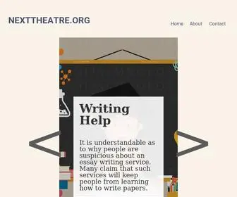 Nexttheatre.org(People think that an essay writing service) Screenshot
