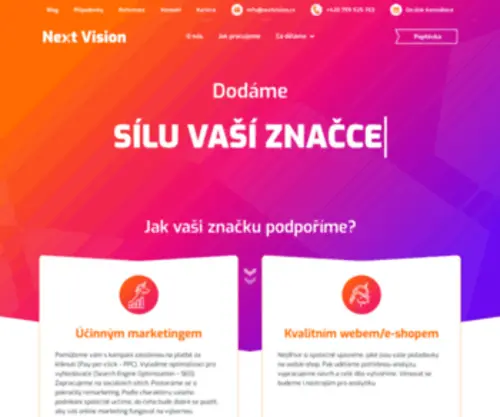 Nextvision.cz(Next Vision: spolehlivá digitální agentura = efektivní marketing) Screenshot