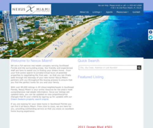 Nexusmiami.com(Nexus Miami R E Group LLC) Screenshot